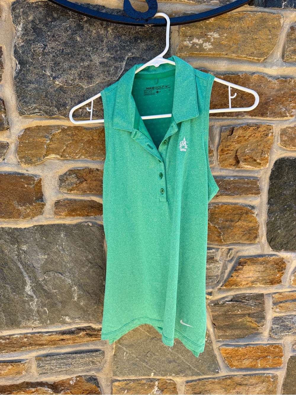 Nike Women's Green Sleeveless Polo Tank Top - Aronimink golf club